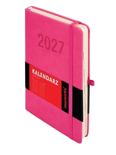 Przejdź do produktu Kalendarz 2027 Memofix A5 DNS różowy Antra – dzienny kalendarz książkowy