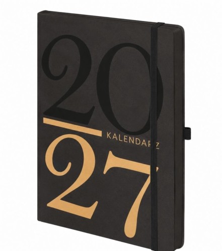 Przejdź do produktu Kalendarz 2027 Kraft A5 dzienny czarny Antra – elegancki planer na każdy dzień