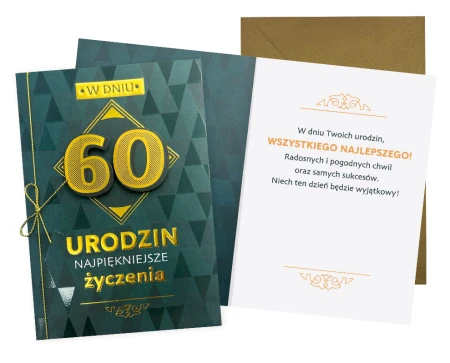 Karnet DK-1122 Urodziny 60 Kukartka – kartka na 60. urodziny dla mężczyzny.png