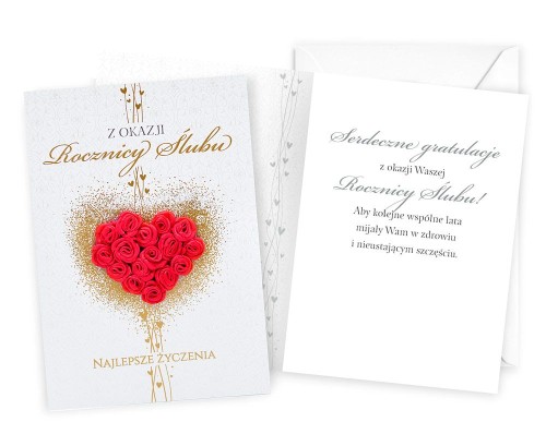 Przejdź do produktu Karnet na rocznicę ślubu Kukartka Dream Cards DK-1234