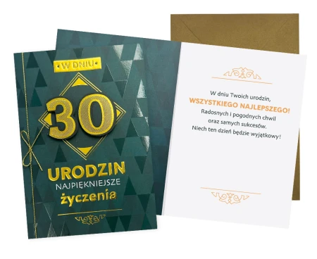 Karnet B6 DK-1119 Urodziny 30 Kukartka.jpg