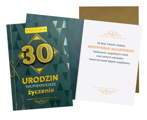 Przejdź do produktu Karnet B6 DK-1119 Urodziny 30 Kukartka