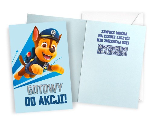 Przejdź do produktu Karnet Urodziny Psi Patrol Chłopiec Kukartka – kartka z życzeniami