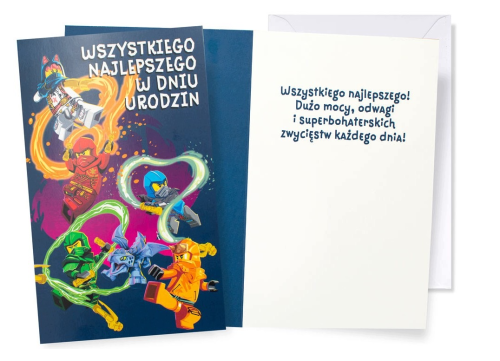Przejdź do produktu Karnet Urodziny LEGO Ninjago DHS-053 z kopertą i naklejkami