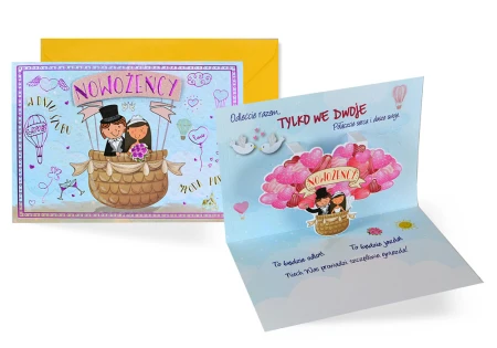 Karnet PU-005 Ślub Kukartka – kartka ślubna Pop-Up 3D.jpg
