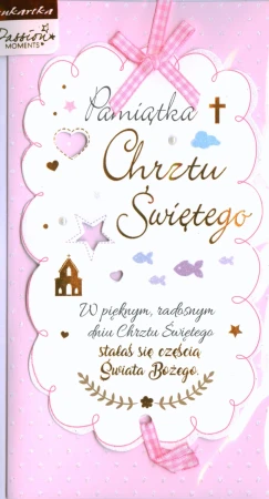 Karnet PM-069 Chrzest różowy Kukartka – pamiątka Chrztu Świętego.jpg
