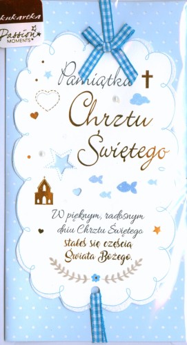 Przejdź do produktu Karnet PM-070 Chrzest Kukartka – elegancka pamiątka Chrztu Świętego