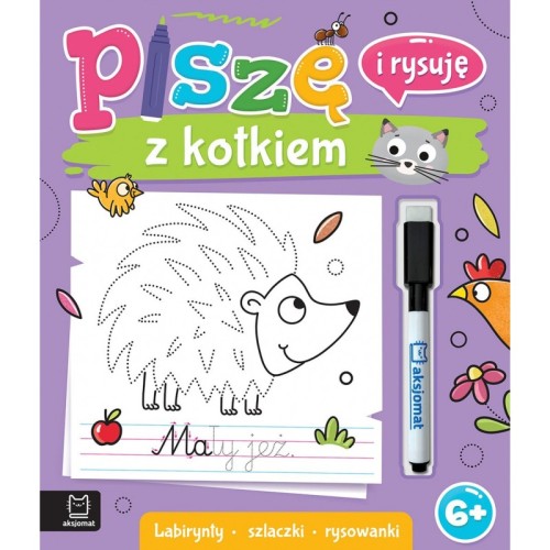Przejdź do produktu Piszę i rysuję z kotkiem. Labirynty, szlaczki, rysowanki. cieralny pisak