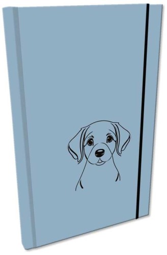Przejdź do produktu Notes A5 z gumką Soft Touch UV Gładki pies labrador niebieski, Bee-Bee