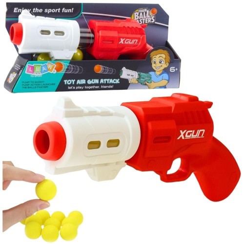 Przejdź do produktu 28027 Pistolet Broń Na Miękkie Kulki Piankowe XGUN Czerwony 6 szt. - LEAN TOYS