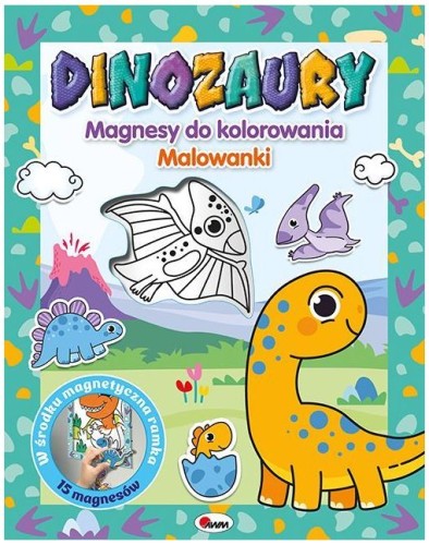 Przejdź do produktu Książeczka Malowanki Magnesy do kolorowania Dinoza