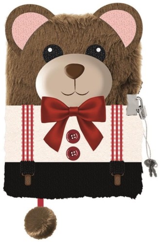 Przejdź do produktu Pamiętnik z kłódką 3D włochacz A5 96k linia TEDDY