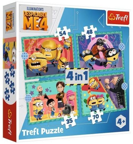 Przejdź do produktu Puzzle 4w1 Crazy Mwions 34648, Trefl