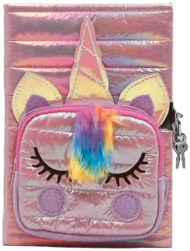 Przejdź do produktu Pamiętnik Puffy Unicorn z kieszonką, różowy STN 87
