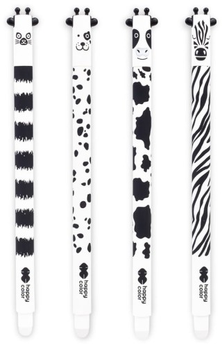 Przejdź do produktu Długopis wymazywalny Black&White, 0.5mm, niebieski, 60 szt. w opak, Happy Color