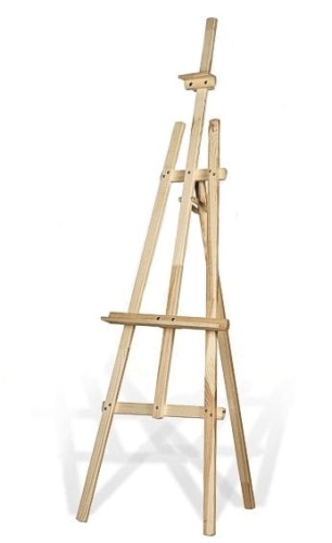 Przejdź do produktu Sztaluga studyjna trójnożna sosnowa 58 x 180 cm H-max 140 cm 055.3 , Adam Pałacki