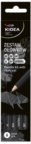 Przejdź do produktu ZESTAW OŁÓWKÓW 5SZT H-2B+ WĘGIEL KIDEA 7814 (6)