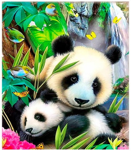 Przejdź do produktu Mozaika diamentowa 5D - Panda 40x30cm