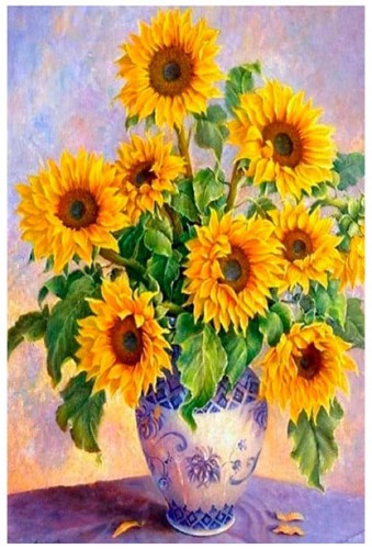 Przejdź do produktu Mozaika diamentowa 5D - Słoneczniki 40x30cm