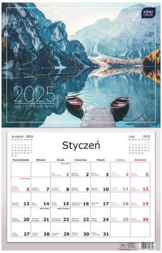 Przejdź do produktu Kalendarz 2025 jednodzielny 32x50cm Widoki