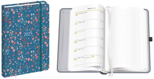 Przejdź do produktu Kalendarz 2025 książkowy A5/96K Mat+UV Flowers