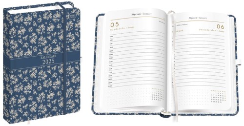 Przejdź do produktu Kalendarz 2025 książkowy A5/192K Mat+UV Floral