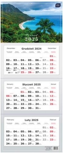 Przejdź do produktu Kalendarz 2025 trójdzielny 82,5x34cm Widoki