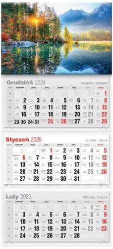 Przejdź do produktu KALENDARZ AV 2025 KTL-2 TRÓJDZIELNY LUX