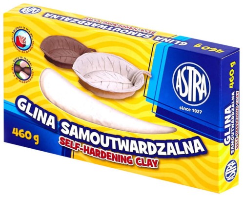 Przejdź do produktu Glina samoutwardzalna biała 460g ASTRA