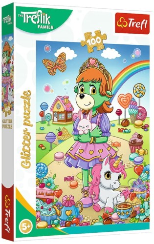 Przejdź do produktu Puzzle 100-el. Glitter - Brokatowe Trefliki  14833, Trefl