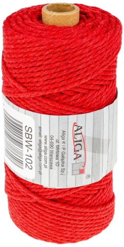 Przejdź do produktu Sznurek bawełniany SBW-102 czerwony