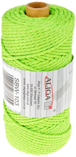 Przejdź do produktu Sznurek bawełniany SBW-103 jasnozielony