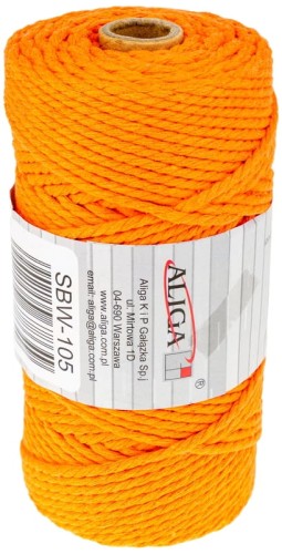 Przejdź do produktu Sznurek bawełniany SBW-105 pomarańczowy