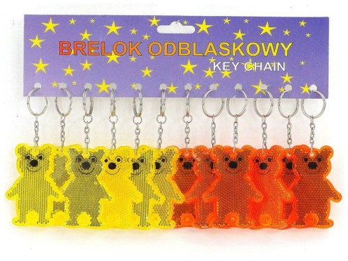 Przejdź do produktu Brelok Miś odblaskowy p12 szt 216631 ADAR cena za