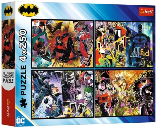 Przejdź do produktu Puzzle 4x250el Batman w akcji 13310 Trefl