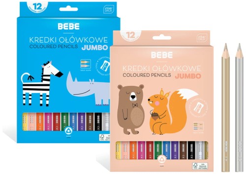 Przejdź do produktu Kredki ołówkowe 12-kol. BB Kids Jumbo, Interdruk
