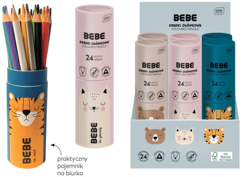 Przejdź do produktu Kredki ołówkowe w tubie 24-kol. BB FR, Interdruk