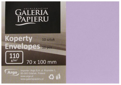 Przejdź do produktu Koperta 70x100 Gładki mix róż i błękit, 110g 10szt, Galeria Papieru