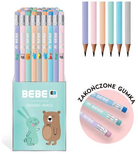Przejdź do produktu OŁÓWEK B&B KIDS PASTEL HB 5118 A'72
