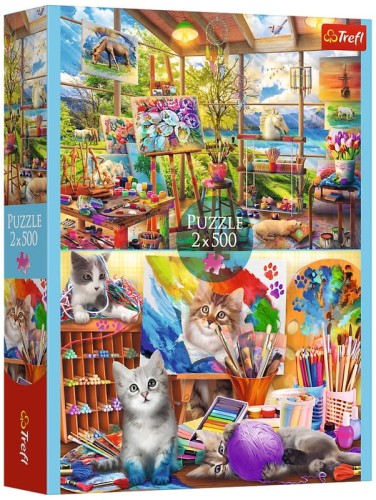 Przejdź do produktu Puzzle 2x500el Sztuka malowania 37530 Trefl