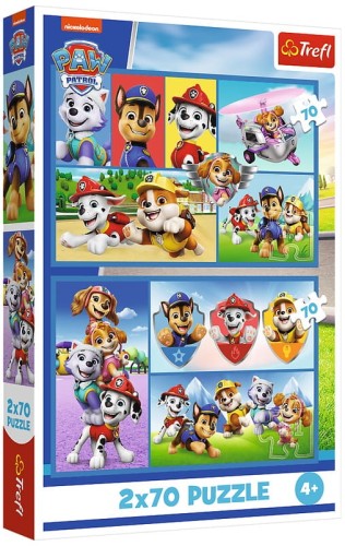 Przejdź do produktu Puzzle 2x70el Psi Patrol rządzi 34441 Trefl