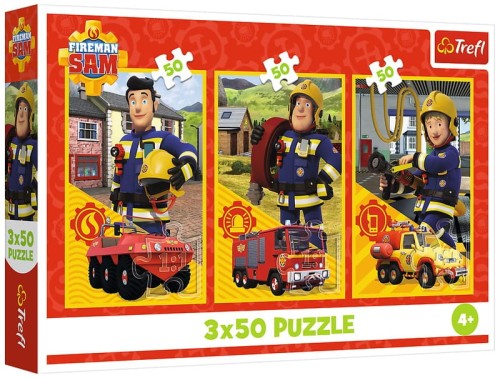 Przejdź do produktu Puzzle 3x50-el. Ekipa z remizy / Prism A&D Fireman Sam 34880, Trefl
