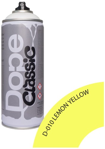 Przejdź do produktu Farba w sprayu 400ml Classic D-010 Lemon Yellow, Dope Cans