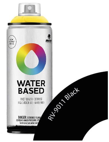 Przejdź do produktu Farba w sprayu 400ml Waterbased R-9011 Black, MTN Colors
