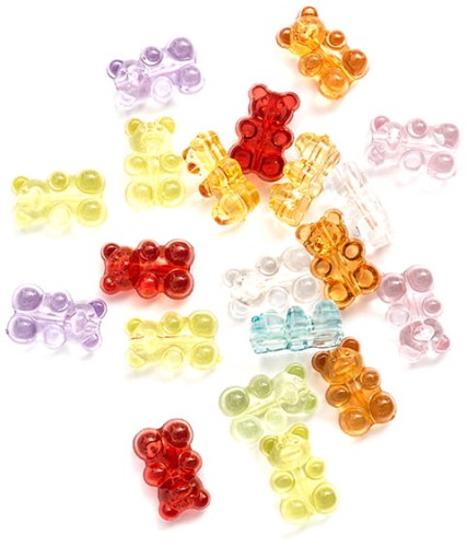 Przejdź do produktu Koraliki akrylowe - misie, 17 mm, 20 szt., Dp Craft