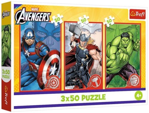 Przejdź do produktu Puzzle 3x50 Twój bohater Avengers 34891 Trefl