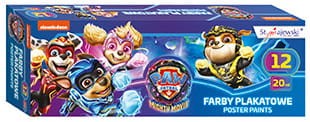 Przejdź do produktu Farby plakatowe 12 kolorów 20 ml Psi Patrol PAW PA