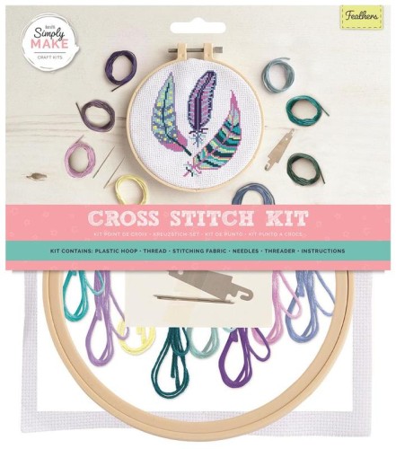 Przejdź do produktu Zestaw do haftu krzyżakowego piórka, Craft