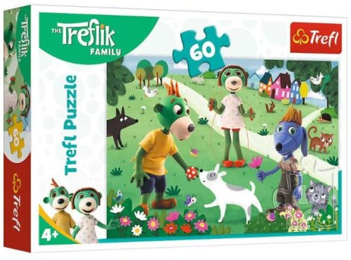 Przejdź do produktu Puzzle 60el Radosny dzień„ Treflików. Rodzina Trefl