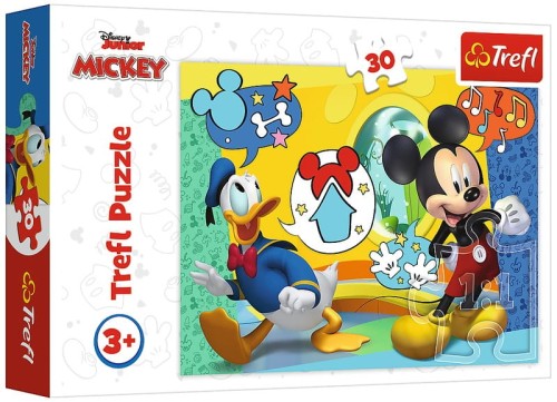 Przejdź do produktu Puzzle 30el Myszka Miki i Wesoły Domek 18289 Trefl